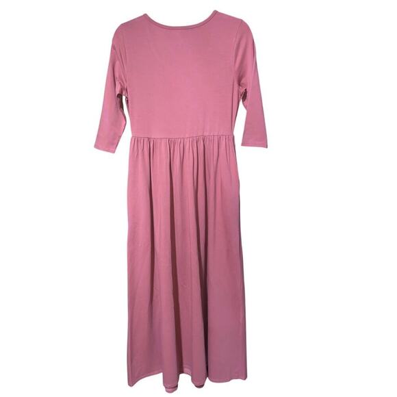 NWT Matilda Jane With Joanna Gaines Maxi Dress Small Burnt Red 3/4 Sleeve - Picture 6 of 8